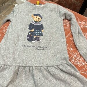 Long sleeve Ralph Lauren sweater dress size 7. 2 small stains on the dress